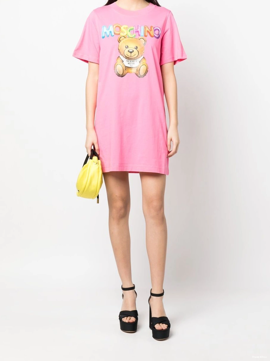 Affordable logo-print T-shirt Women Moschino Love dress 0422